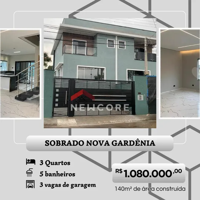 Foto 1 de Casa com 3 Quartos à venda, 140m² em Nova Gardenia, Atibaia