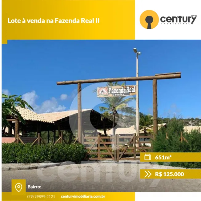 Foto 1 de Lote/Terreno à venda, 651m² em Centro, Estância