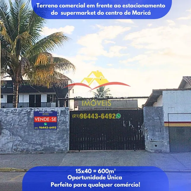 Foto 1 de Lote/Terreno à venda, 600m² em Centro, Maricá