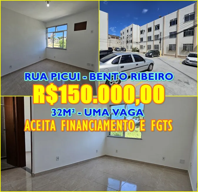 Foto 1 de Apartamento com 1 Quarto à venda, 32m² em Bento Ribeiro, Rio de Janeiro