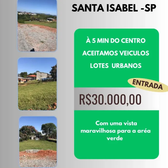 Foto 1 de Lote/Terreno à venda, 250m² em Jardim das Acacias, Santa Isabel