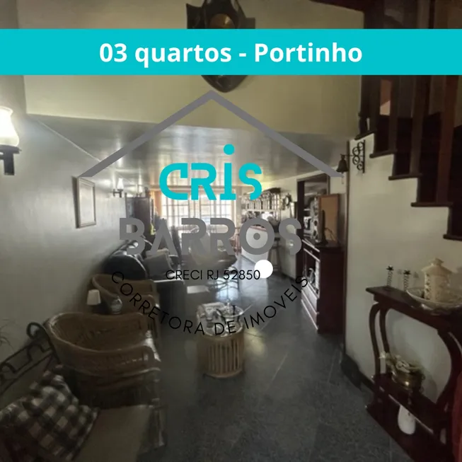Foto 1 de Casa de Condomínio com 3 Quartos à venda, 88m² em Portinho, Cabo Frio