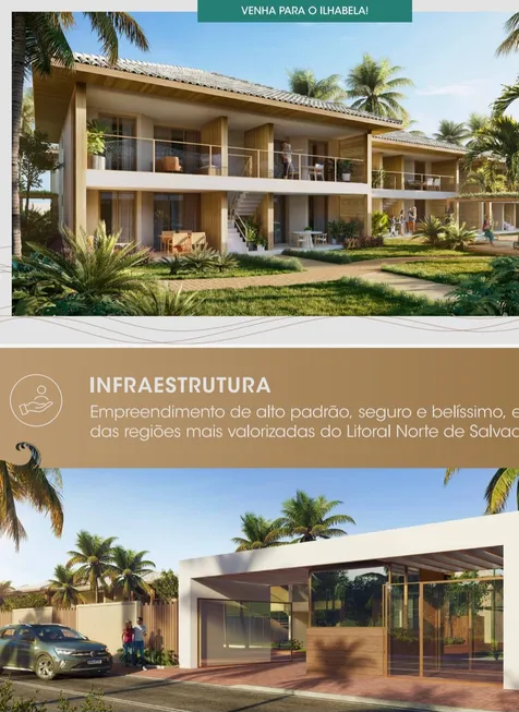 Foto 1 de Apartamento com 2 Quartos à venda, 69m² em Itacimirim, Camaçari