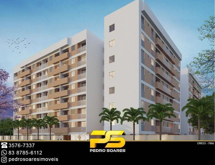 Foto 1 de Apartamento com 1 Quarto à venda, 43m² em Jardim Cidade Universitária, João Pessoa