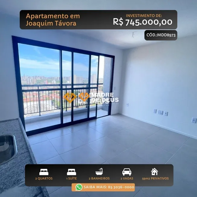 Foto 1 de Apartamento com 2 Quartos à venda, 60m² em Joaquim Tavora, Fortaleza