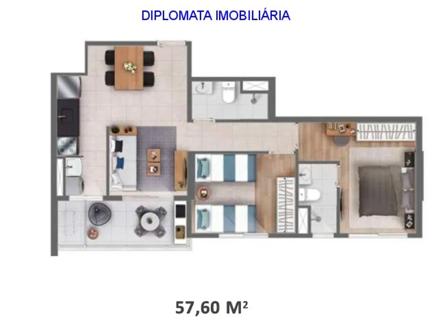 Foto 1 de Apartamento com 2 Quartos à venda, 57m² em Centro, Campinas