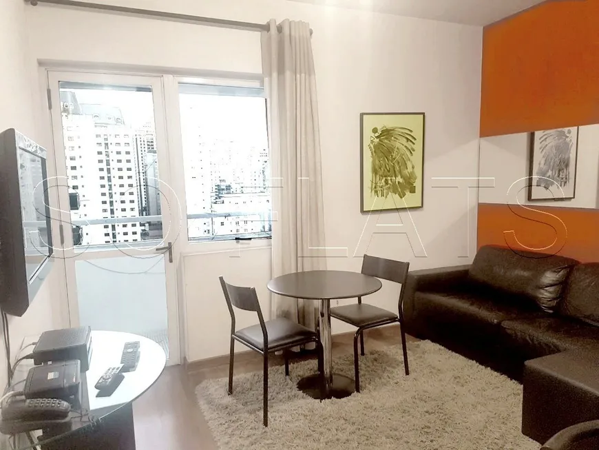 Foto 1 de Flat com 1 Quarto para alugar, 42m² em Jardim Paulista, São Paulo