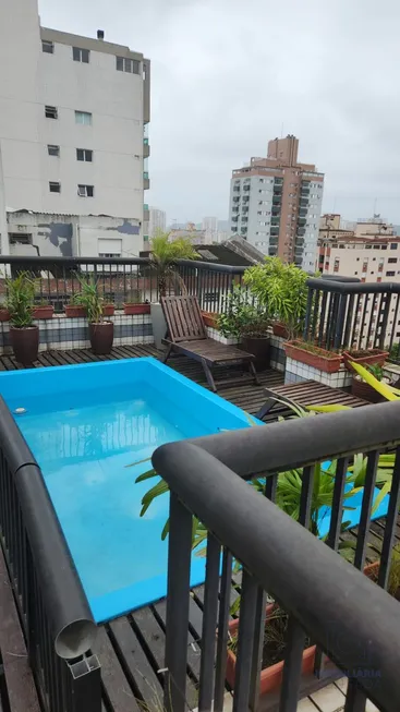 Foto 1 de Cobertura com 5 Quartos para alugar, 400m² em Embaré, Santos