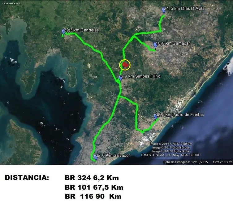 Foto 1 de Lote/Terreno com 1 Quarto à venda, 852000m² em , Simões Filho