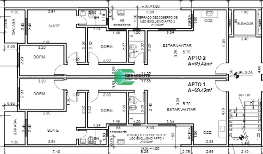 Foto 1 de Apartamento com 3 Quartos à venda, 78m² em Paraiso, Santo André