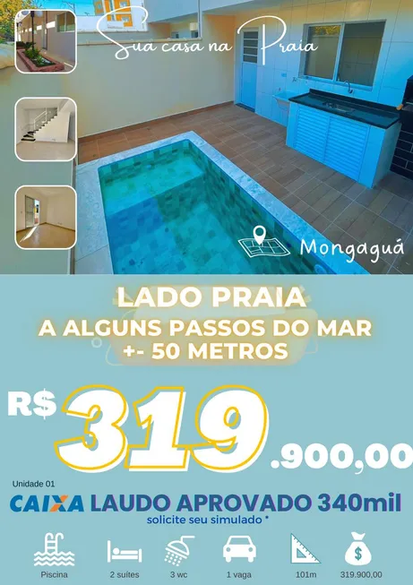 Foto 1 de Casa com 2 Quartos à venda, 126m² em Agenor de Campos, Mongaguá