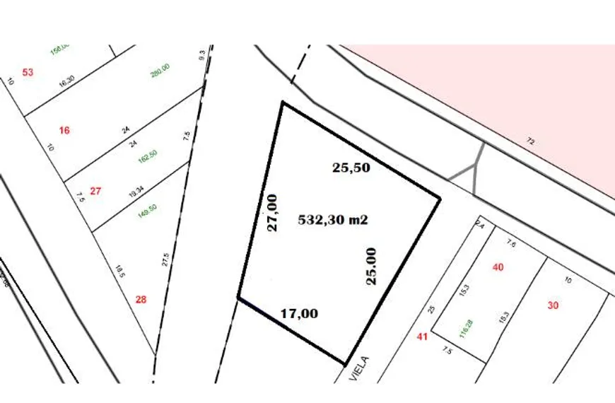 Foto 1 de Lote/Terreno à venda, 532m² em Vila Lutecia, Santo André