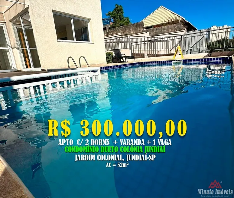 Foto 1 de Apartamento com 2 Quartos à venda, 52m² em Jardim Rosaura, Jundiaí