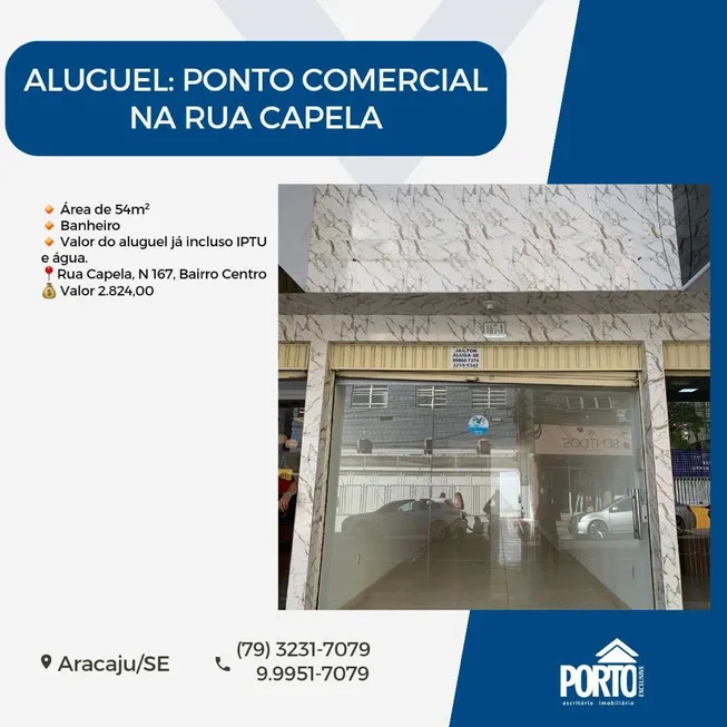 Foto 1 de Ponto Comercial para alugar, 54m² em Centro, Aracaju