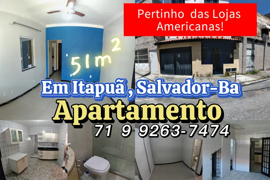 Foto 1 de Apartamento com 2 Quartos à venda, 51m² em Itapuã, Salvador