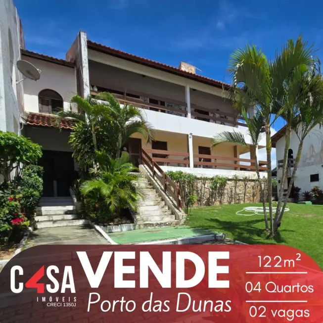 Foto 1 de Casa de Condomínio com 4 Quartos à venda, 122m² em Porto das Dunas, Aquiraz