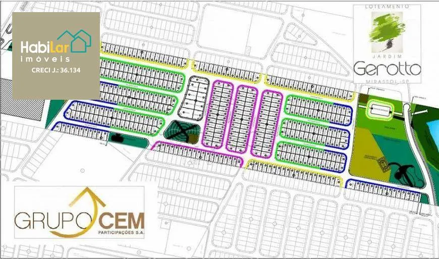 Foto 1 de Lote/Terreno à venda, 211m² em Jardim Gerotto, Mirassol