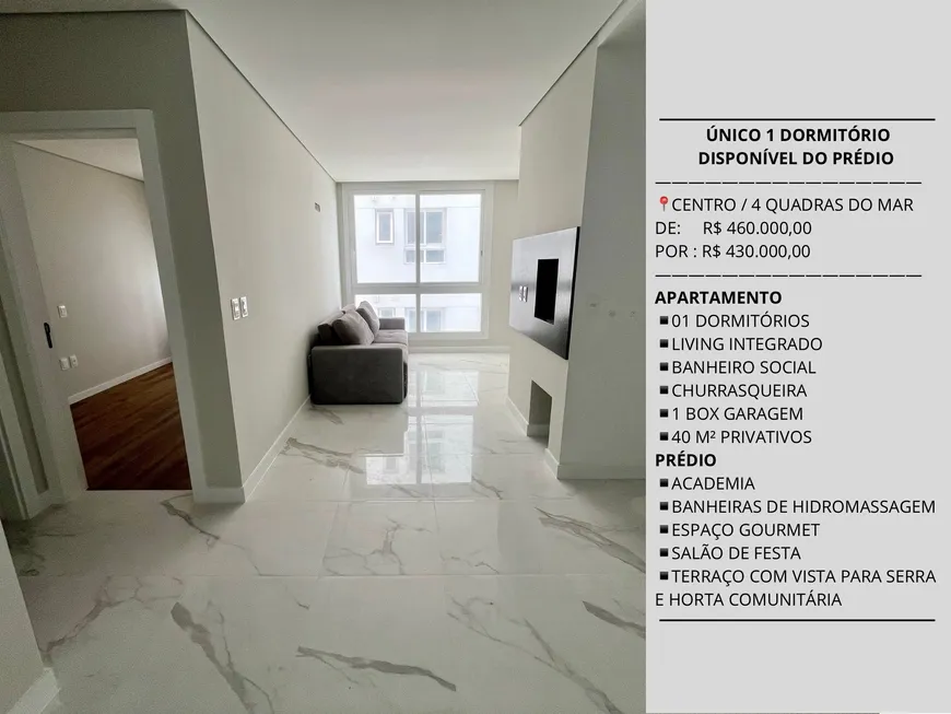 Foto 1 de Apartamento com 1 Quarto à venda, 39m² em Navegantes, Capão da Canoa