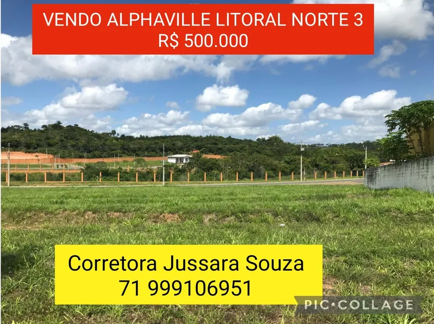 Foto 1 de Lote/Terreno à venda, 471m² em Alphaville Abrantes, Camaçari