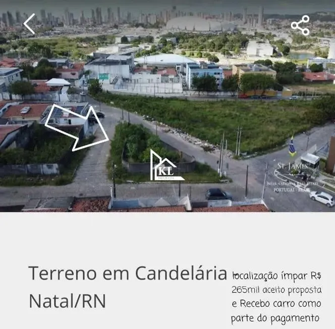 Foto 1 de Lote/Terreno à venda, 220m² em Candelária, Natal