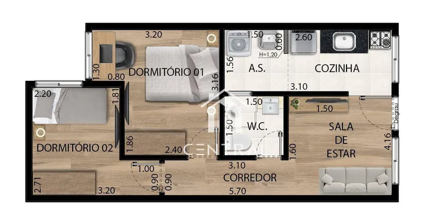 Foto 1 de Apartamento com 2 Quartos à venda, 39m² em Tucuruvi, São Paulo