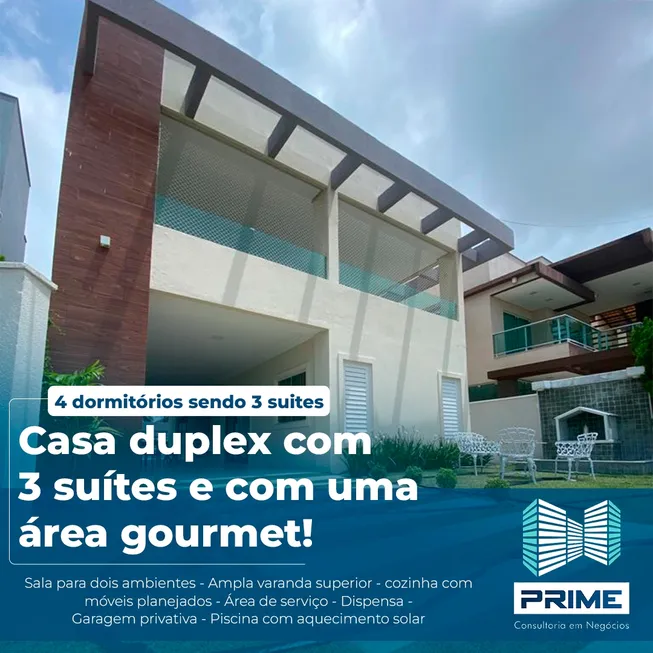 Foto 1 de Casa de Condomínio com 4 Quartos à venda, 180m² em Praia de Graçandú, Extremoz