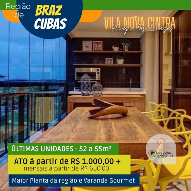 Foto 1 de Apartamento com 2 Quartos à venda, 54m² em Vila Nova Cintra, Mogi das Cruzes