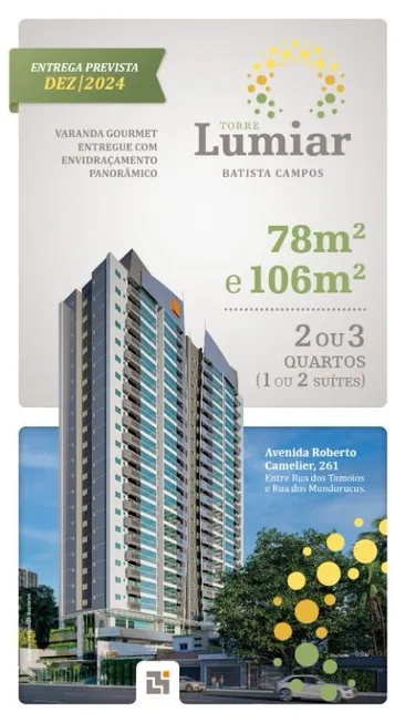 Foto 1 de Apartamento com 3 Quartos à venda, 106m² em Batista Campos, Belém