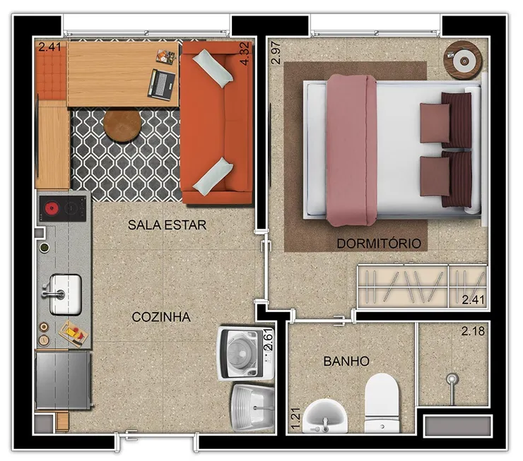 Foto 1 de Apartamento com 1 Quarto à venda, 25m² em Liberdade, São Paulo