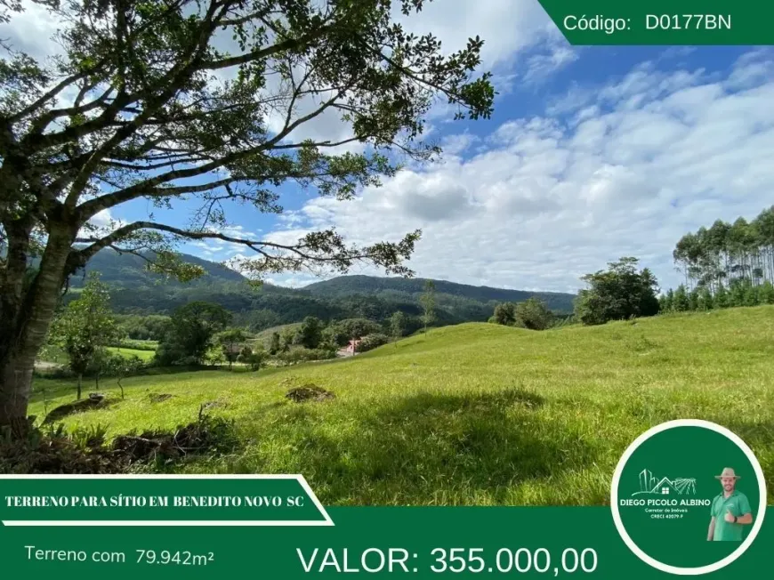 Foto 1 de Fazenda/Sítio à venda, 96668m² em Centro, Benedito Novo