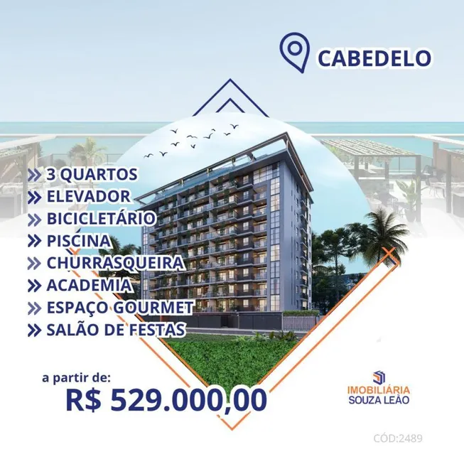 Foto 1 de Apartamento com 3 Quartos à venda, 70m² em Camboinha, Cabedelo