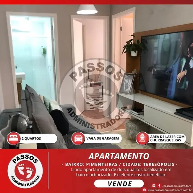 Foto 1 de Apartamento com 2 Quartos à venda, 48m² em Pimenteiras, Teresópolis