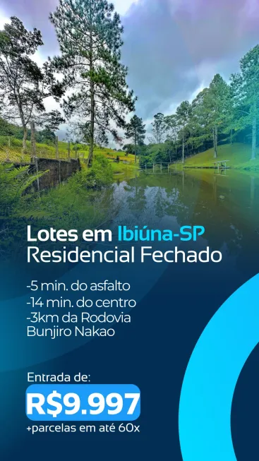 Foto 1 de Lote/Terreno à venda, 500m² em Recreio, Ibiúna