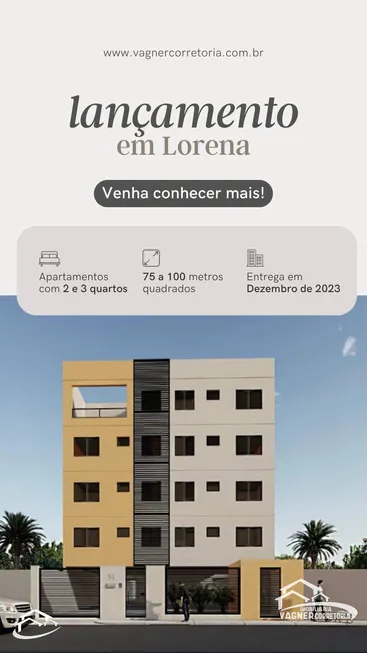 Foto 1 de Apartamento com 2 Quartos à venda, 75m² em Vila Passos, Lorena