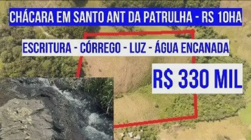 Foto 1 de Fazenda/Sítio com 1 Quarto à venda, 100m² em Pinheirinhos, Santo Antônio da Patrulha