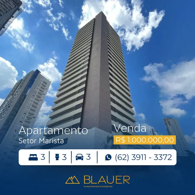 Foto 1 de Apartamento com 3 Quartos à venda, 130m² em Setor Marista, Goiânia