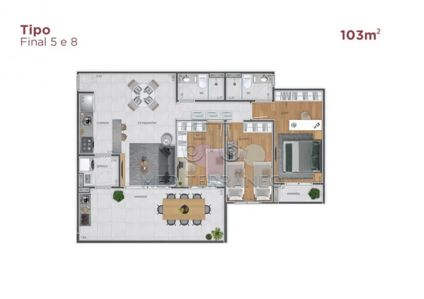 Foto 1 de Apartamento com 3 Quartos à venda, 103m² em Recanto IV Centenário, Jundiaí
