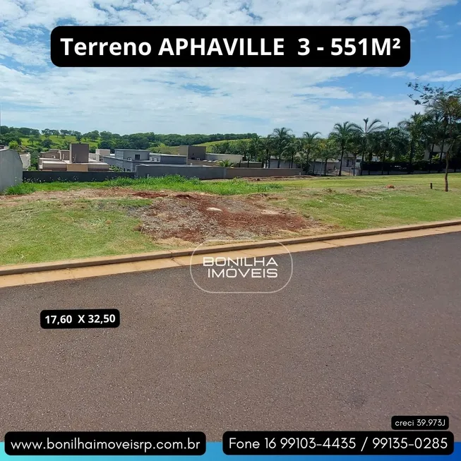 Foto 1 de Lote/Terreno à venda, 550m² em Alphaville, Ribeirão Preto