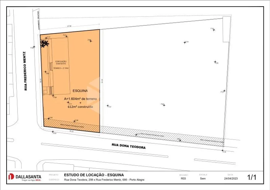 Foto 1 de Lote/Terreno para alugar, 1605m² em Navegantes, Porto Alegre