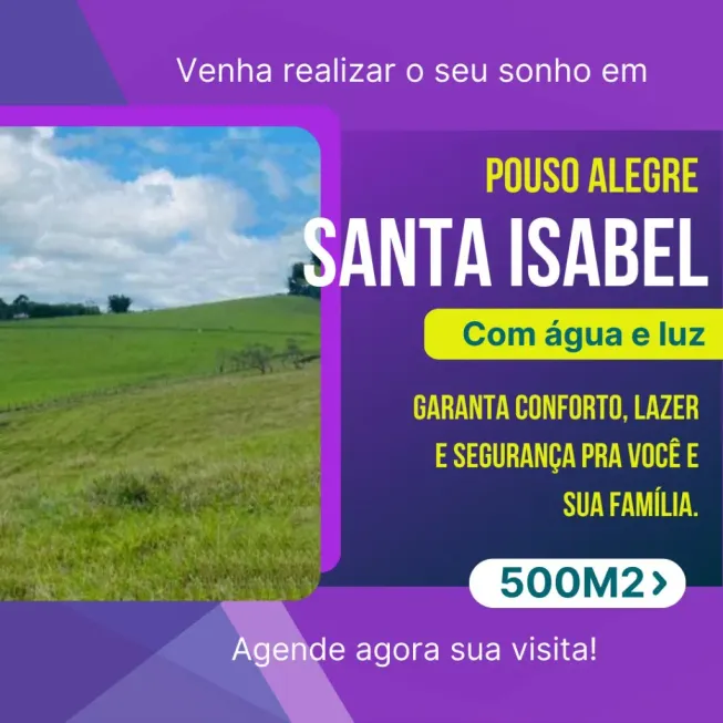 Foto 1 de Lote/Terreno com 1 Quarto à venda, 500m² em Pouso Alegre, Santa Isabel