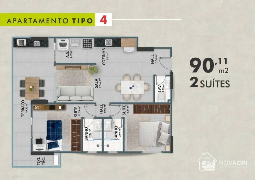 Foto 1 de Apartamento com 2 Quartos à venda, 90m² em Vila Guilhermina, Praia Grande