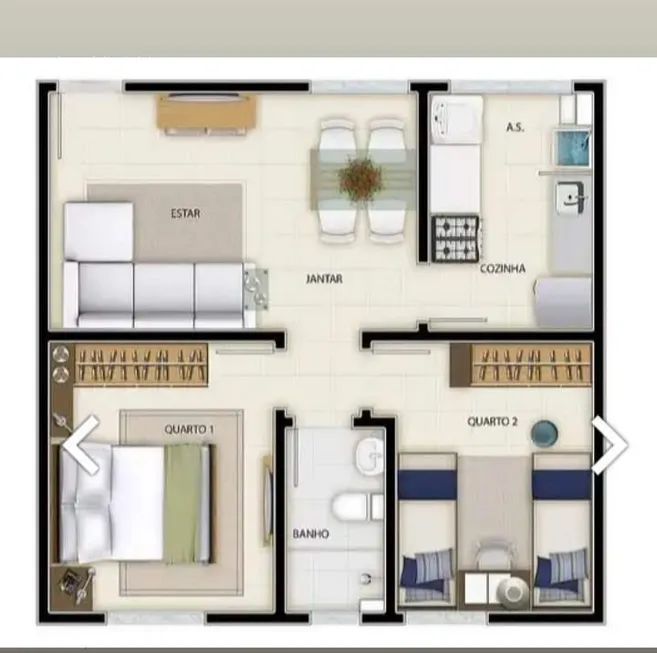 Foto 1 de Apartamento com 2 Quartos à venda, 49m² em Virgem Santa, Macaé