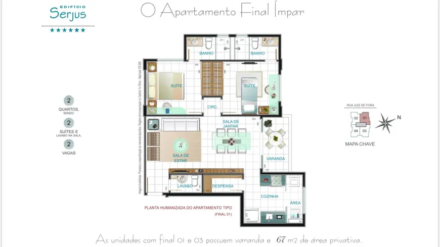 Foto 1 de Apartamento com 2 Quartos à venda, 62m² em Santo Agostinho, Belo Horizonte