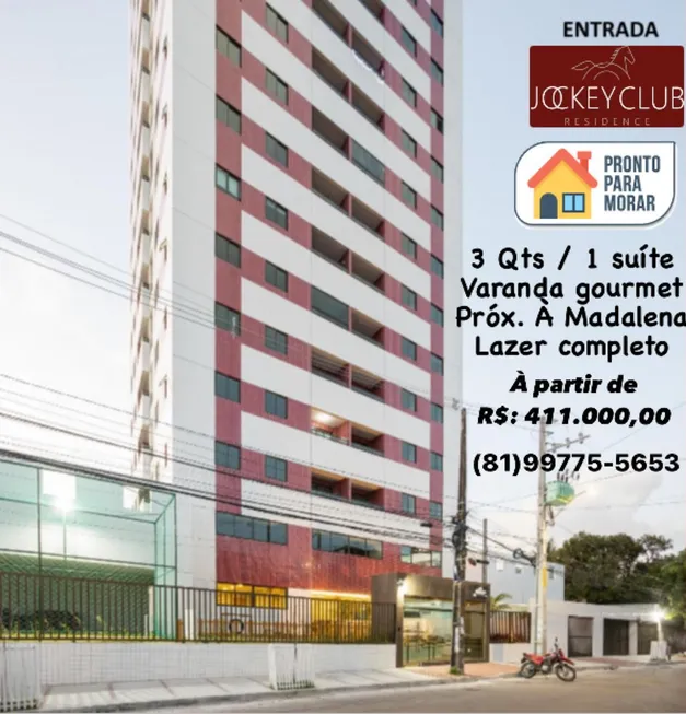 Foto 1 de Apartamento com 3 Quartos à venda, 61m² em Cordeiro, Recife