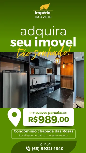 Foto 1 de Apartamento com 2 Quartos à venda, 40m² em Morada do Ouro, Cuiabá