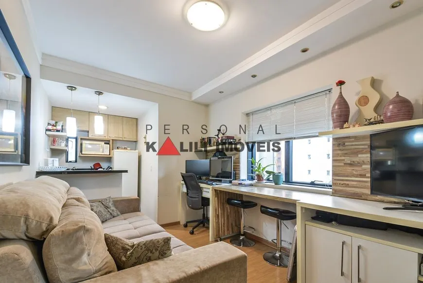 Foto 1 de Apartamento com 1 Quarto à venda, 34m² em Brooklin, São Paulo