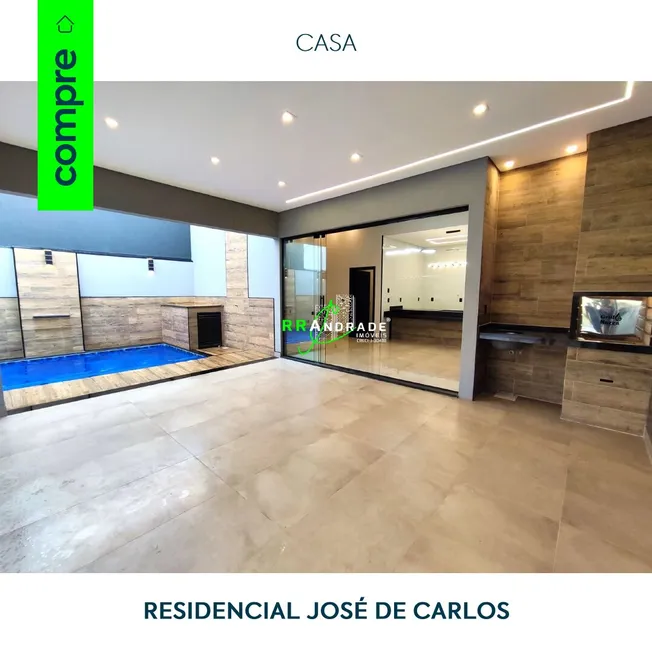 Foto 1 de Casa com 3 Quartos à venda, 135m² em Residencial Jose de Carlos, Franca
