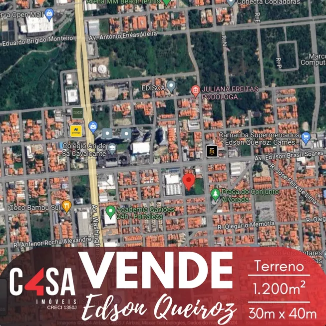 Foto 1 de Lote/Terreno à venda, 1200m² em Edson Queiroz, Fortaleza