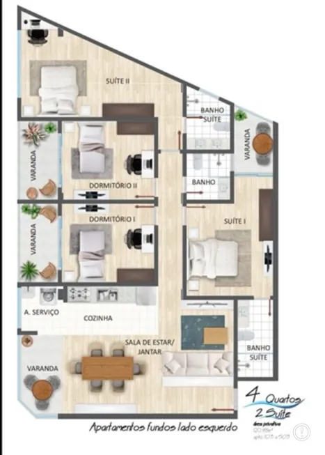 Foto 1 de Apartamento com 4 Quartos à venda, 120m² em Iriri, Anchieta