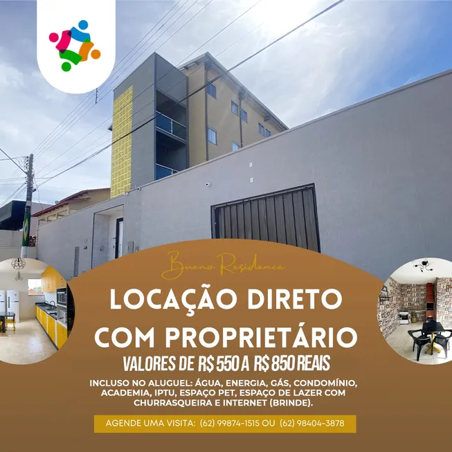 Foto 1 de Kitnet com 1 Quarto para alugar, 23m² em Setor Sol Nascente, Goiânia